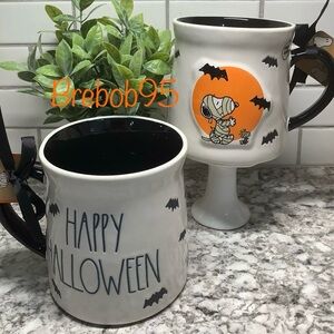 Rae Dunn Snoopy double sided Halloween Mug - set of 2
